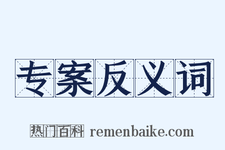 专案反义词是什么意思的图片